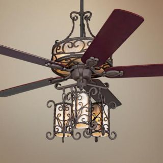 60 John Timberland Seville Iron Ceiling Fan With Remote   