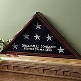 Personalized Flag Display Case   American Hero   9164