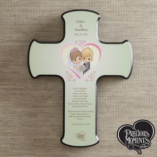 11745   Precious Moments® Personalized Heart Wedding Cross 