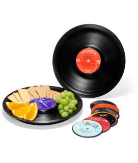 LP SNACK TRAY  Jeff Davis LP Snack Tray   Handmade Recycled Record 