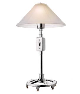 ECCO TABLE LAMP  Unique and Quirky Chrome Lamp with Light Switch and 