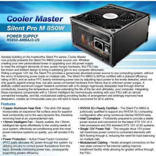 Buy the Cooler Master Silent Pro M 850W Power Supply .ca