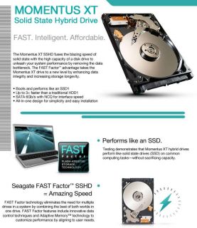 Seagate ST95005620AS Momentus XT 500GB Solid State Hybrid Drive 