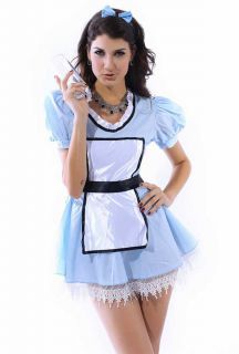 Sexy Frech Maid Costume Sweet Lady Servant Costume Sky Blue   Tmart 