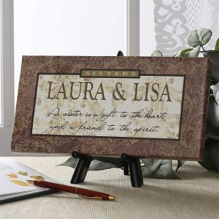 4937   The Gift of Sisters© Personalized Canvas Art   2 Names