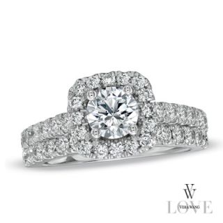 Vera Wang LOVE Collection 2 CT. T.W. Diamond Frame Bridal Set in 14K 