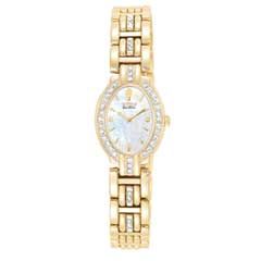 Ladies Citizen Eco Drive™ Gold Tone Bracelet Watch with Mother of 