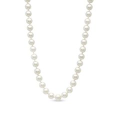 0mm Cultured Akoya Pearl Strand with 14K White Gold Clasp   17 