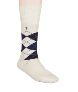 Ralph Lauren Natural/Navy Argyle Single Socks  Herren  Socken 