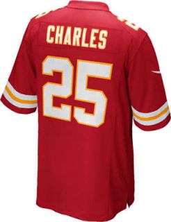 Jamaal Charles Jersey Home Red Game Replica #25 Nike Kansas City 
