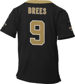 Drew Brees Kids 4 7 Jersey Home Black Game Replica #9 Nike New 