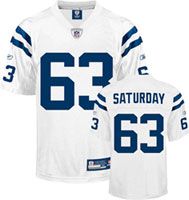 Jeff Saturday White Reebok NFL Replica Indianapolis Colts Youth Jersey