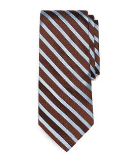 Satin Frame Stripe Tie   Brooks Brothers