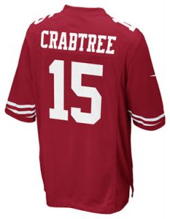 Michael Crabtree Youth Jersey Home Red Game Replica #15 Nike San 