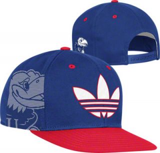 Kansas Jayhawks adidas Flat Brim Adjustable Snapback Hat 