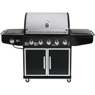 Kenmore 5 Burner Gas Grill with Side Burner   Black   Outlet