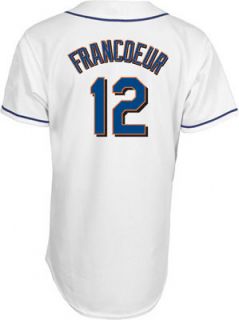 Jeff Francoeur Jersey Adult Majestic Home White Replica #12 New York 