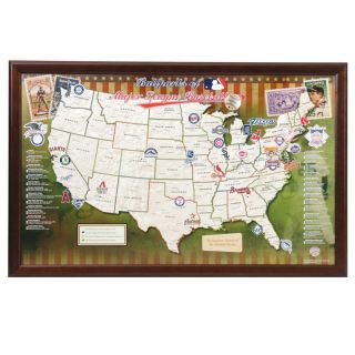 The Personalized Baseball Ballpark Map   Hammacher Schlemmer 