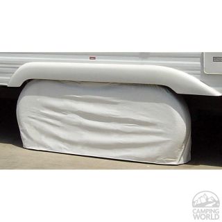 Tandem Tyre Gards 27 29 Double White   Adco 3923   Tire Covers 