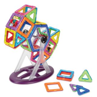 The Magnetic Tile Carnival Kit   Hammacher Schlemmer 