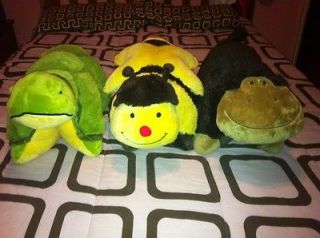 Lot of 5 18 Pillow Pets. Monkey, Turtle, Bumblebee, Unicorn, Penguin 