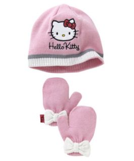 Hello Kitty Knitted Hat And Scarf Set   girls hats   Mothercare