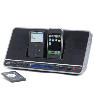 The Only Dual iPod Dock And Table Radio   Hammacher Schlemmer 