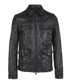 Forge Leather Jacket, Men, Leathers, AllSaints Spitalfields