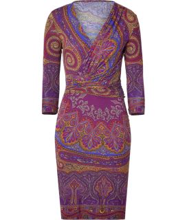 Etro Purple/Curry Paisley Print Jersey Dress  Damen  Kleider 