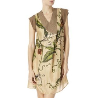 Camel/Green Orisla Printed Dress