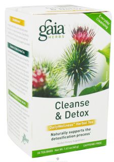 Gaia Herbs   Cleanse & Detox DailyWellness Herbal Tea   20 Tea Bags 