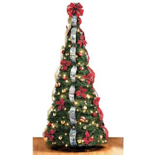 The Thomas Kinkade Pop Up 6 Foot Christmas Tree   Hammacher Schlemmer 