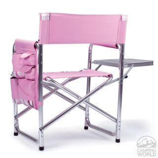 Sports Chair  Pink with Stripes   Picnic Time Inc 809 00 102   Folding 