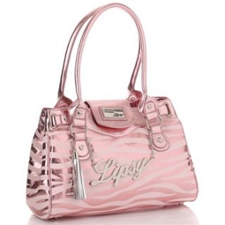 Lipsy Pink Metallic Zebra Print Tote Bag