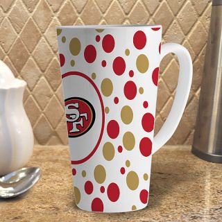 Memory Company San Francisco 49ers 16oz Polka Dot White Latte Mug 