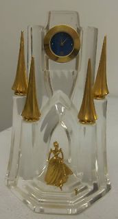 Vintage 1989 Franklin Mint Disney Cinderella Crystal Castle Clock