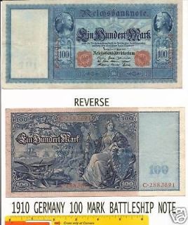 reichsbanknote 1910 in Germany