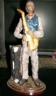 VINTAGE Blues/Jazz Saxaphone Player Statue