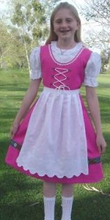 GirlsTradition​al German Bavarian Oktoberfest Trachten Dirndl Dress 