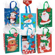 Bulk Small Christmas Characters Gift Bags, 2 ct. Packs at DollarTree 