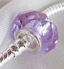 LILAC Purple Facet Italian Glass BEAD Fit Bracelet USA