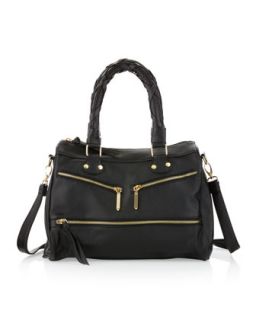 Handbags by Romeo & Juliet Couture Alisa Satchel Bag, Black