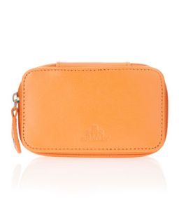 Hayla Leather Trinket Box, Orange   