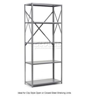 Shelving  Steel Shelving   Open  Steel Shelf 36x12 With 4 Clips 