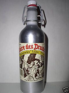   des Druides Aluminum Empty Beer bottle made in Germany Collectible