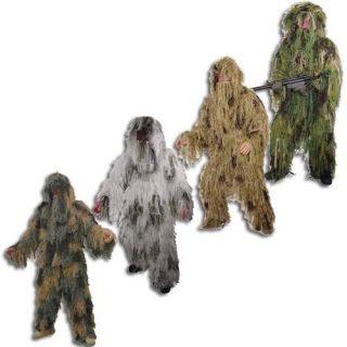 NEW Ghillie Gillie Suits 4 Different Camouflage 2 Sizes M/L or XL/2XL 