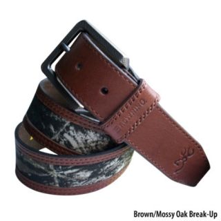 Browning 1.6 Leather Tab Belt With Nylon Inlay   
