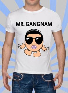 GANGNAM STYLE T Shirt  South Korean  K Pop Star  Mr Men 