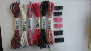 NEW PARACORD BRACELET KIT 60 FT DIY PINK CAMO PRETTY IN PINK SURVIVAL 