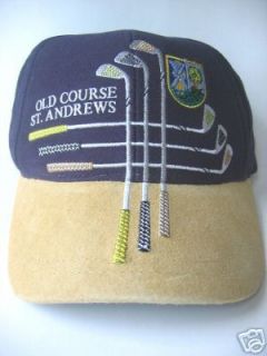 GOLF GIFT   CAP HAT HEADWEAR ST ANDREWS WITH CLUBS BNWT